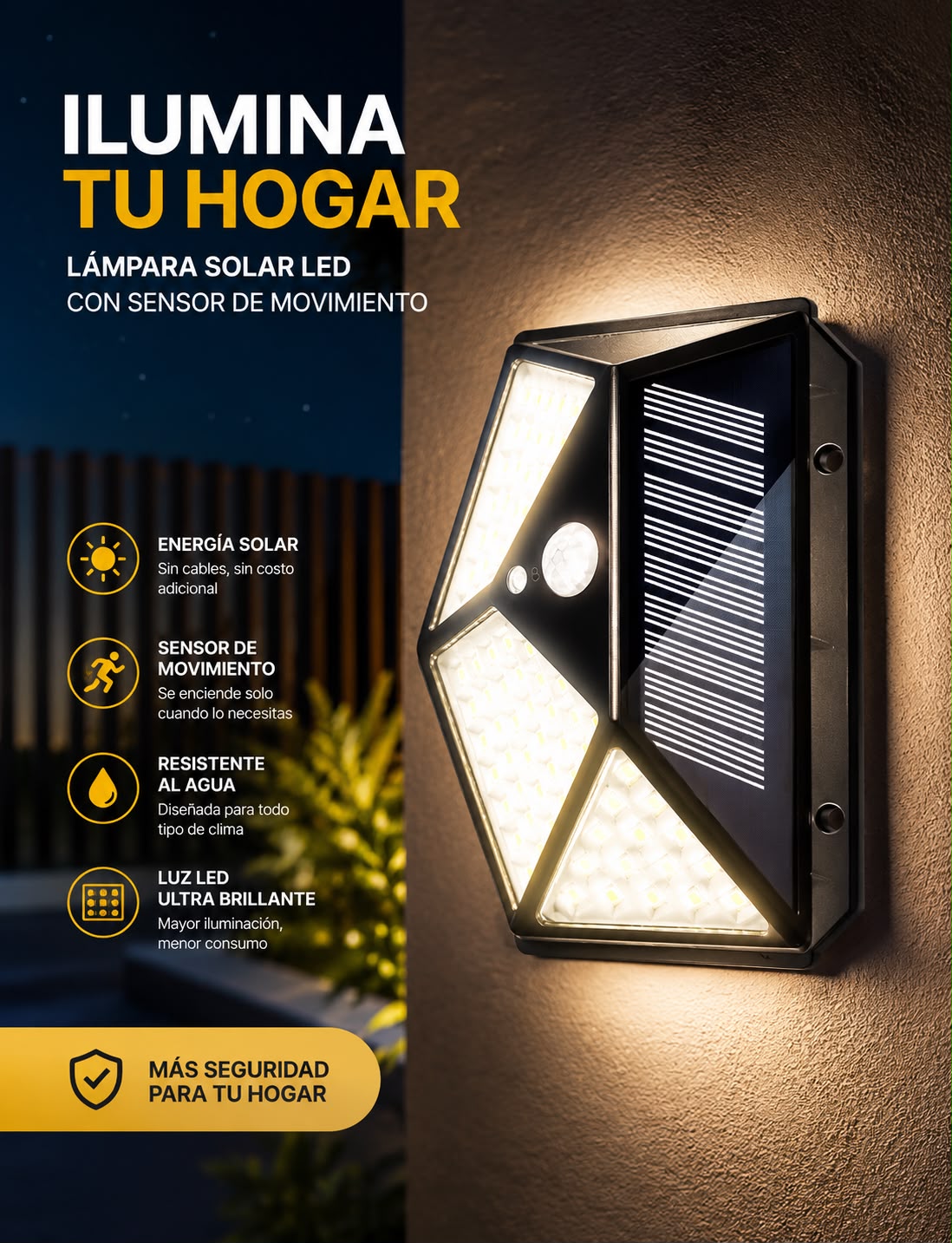Lamparas solares de pared